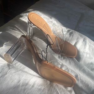 Zara Clear Heeled Sandals